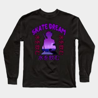 Skate Dream - Rare Japanese Vaporwave Aesthetic Long Sleeve T-Shirt